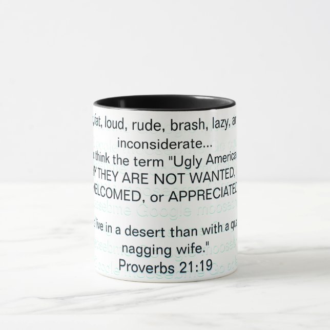 Mug Où pensez-vous que le terme "Ugly American"  (Centre)