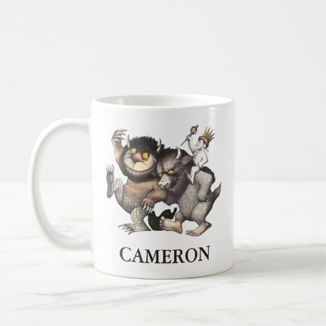 Mug Où sont les monstres | Ajoutez votre nom (Gauche)