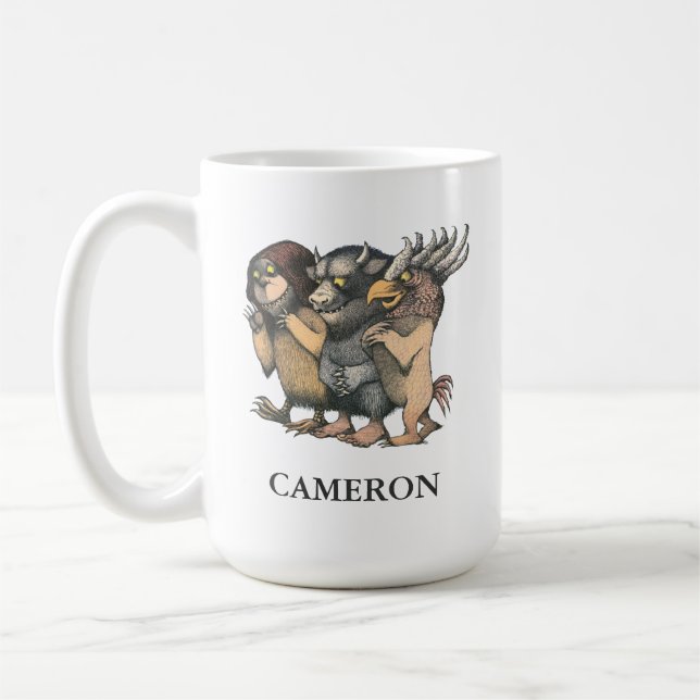 Mug Où sont les monstres | Ajoutez votre nom (Gauche)