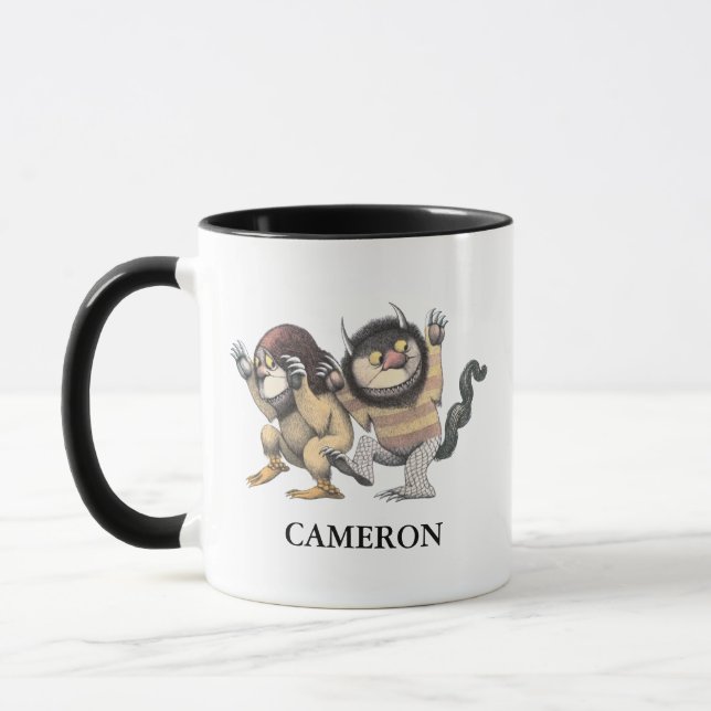 Mug Où sont les monstres | Ajoutez votre nom (Gauche)