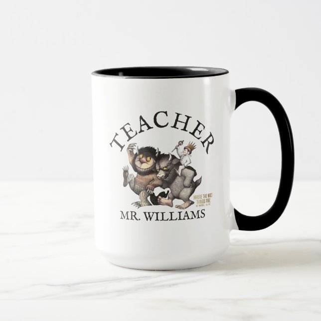 Mug Où sont les monstres Teacher (Droite)