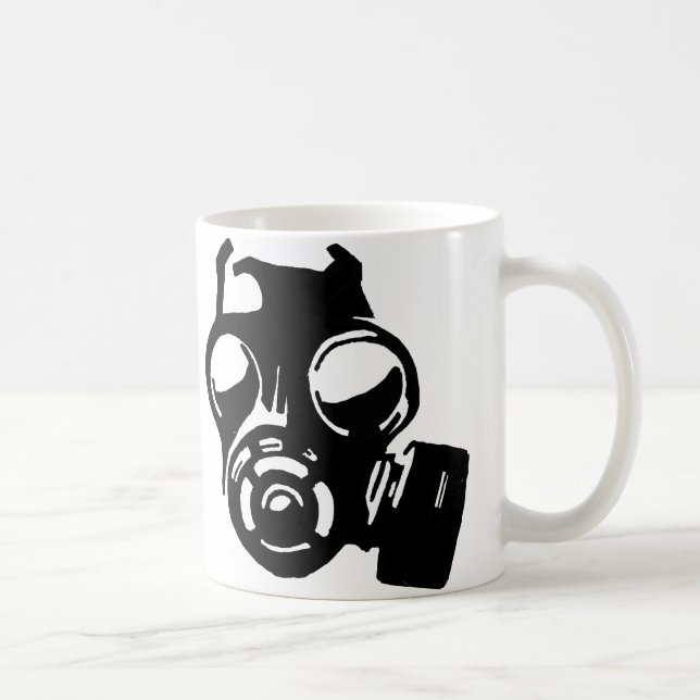 Mug ou tasse de voyage pochoir graphique masque à  (Droite)