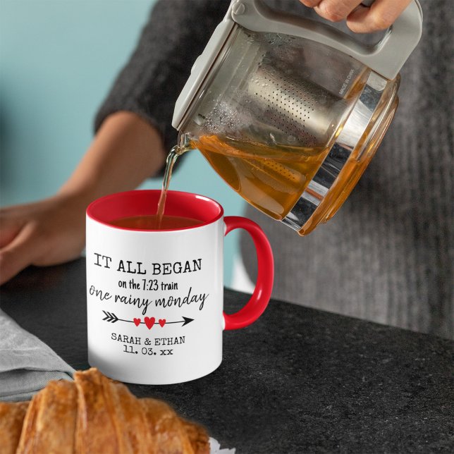 Mug Où tout a commencé la Saint-Valentin avec amour (Créateur téléchargé)