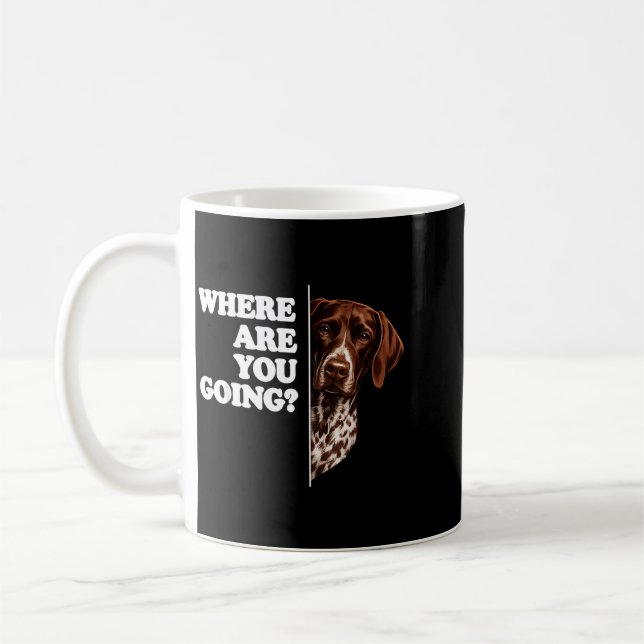 Mug Où Va Le Pointer Allemand À Poil Court (Gauche)