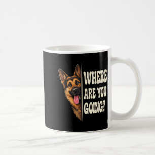 Mug Où vas-tu drôle amateur de chien berger allemand