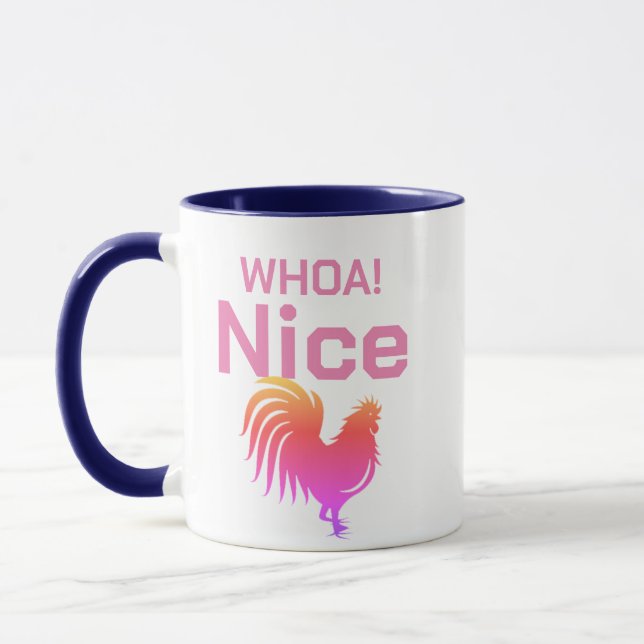 Mug Ouah ! Nice Cock Hung, Drôle Suggestive Valentine' (Gauche)