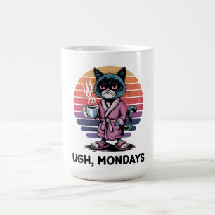 Mug Ouais les lundis Chats drôles Amateurs de café Emp
