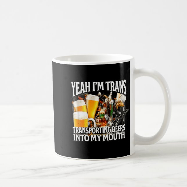 Mug Ouais trans drôle débridé obscène mème de la gen z (Droite)