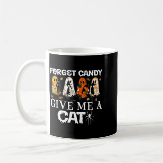Mug Oublier les bonbons donner un chat drôle fantôme c