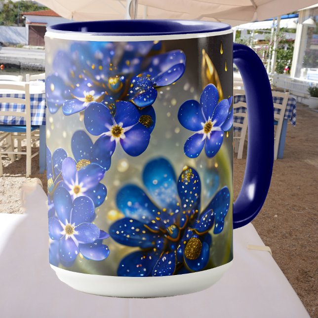 Mug Oubliez-moi-fleur pas avec accents or (Créateur téléchargé)