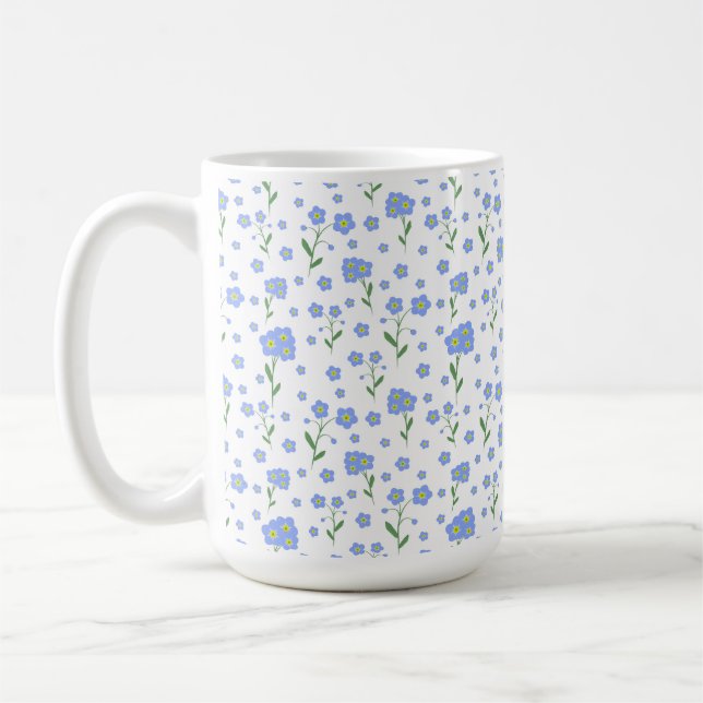 Mug Oubliez-moi-non, motif sans fleur (Gauche)