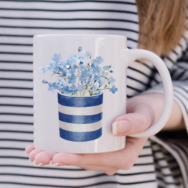 Mug Oubliez-moi pas Flower Lover céramique (Forget me Nots personalized mug)