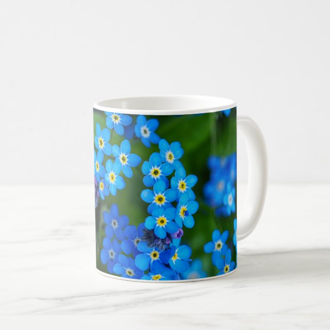 Mug Oubliez-moi, pas la purée de café floral (Devant droit)