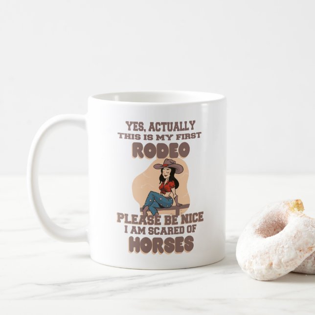 MUG OUI, EN FAIT C'EST MON PREMIER RODÉO S'IL VOUS PLA (Avec donut)