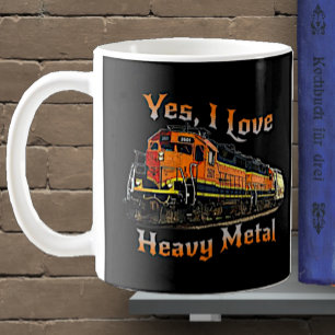 Mug Oui J'aime le train de locomotives diesel en métal