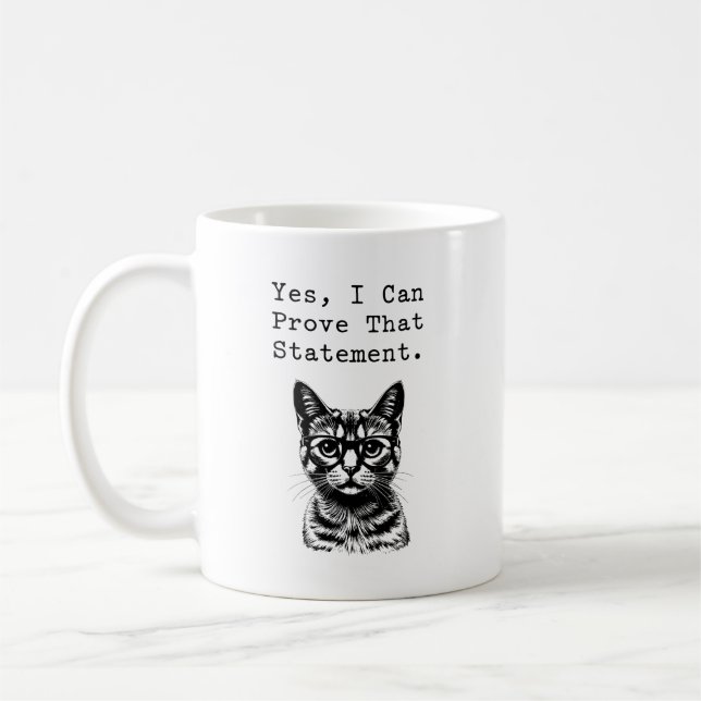 Mug Oui, je peux prouver cette conception mathématique (Gauche)