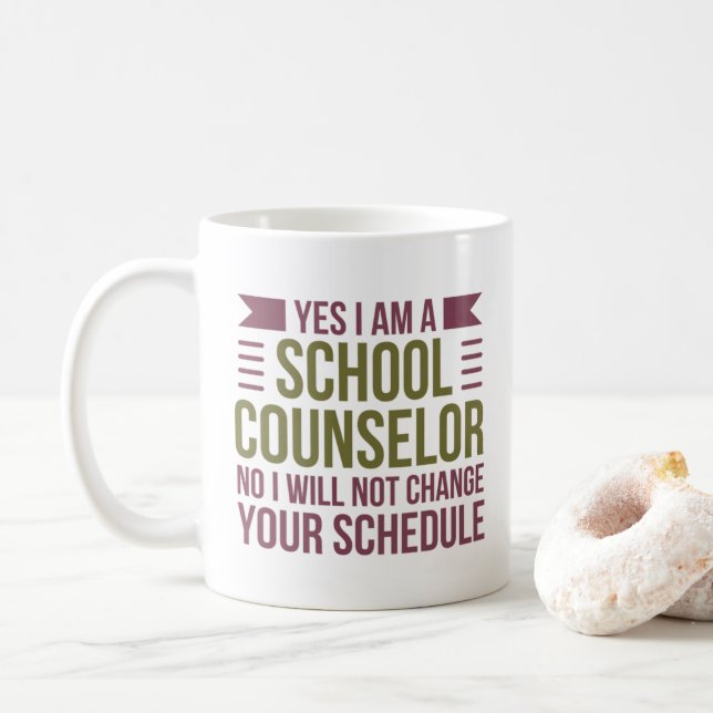 Mug Oui Je Suis Conseiller D'École, Drôle Citation De  (Avec donut)