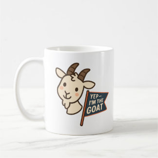 Mug Oui, je suis le GOAT Dessin de tête de chèvre mign