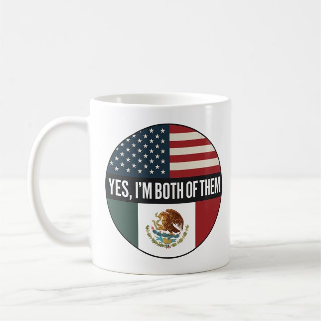 Mug Oui, je suis les deux – Fier citoyen d'identité do (Gauche)