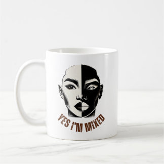 Mug OUI, JE SUIS MÉLANGÉ - Boue D'Identité Visage Bira