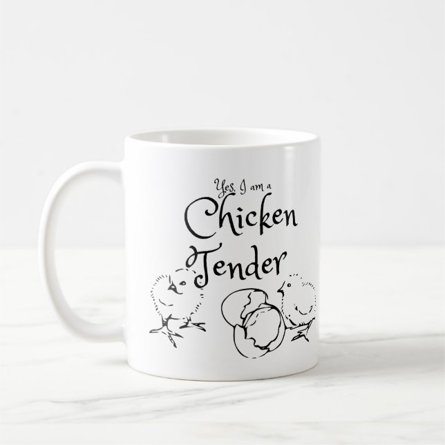 Mug Oui Je suis un design d'appel d'offres pour poulet (Gauche)