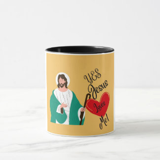 Mug "Oui, Jésus m'aime" Jaune 