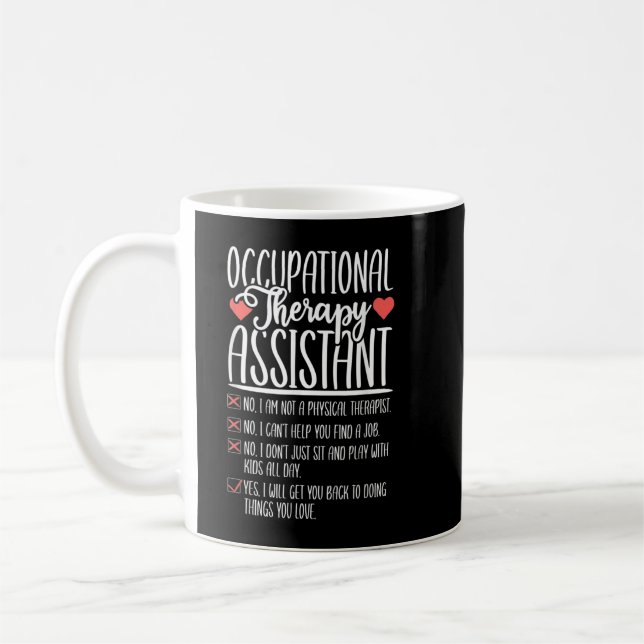 Mug Oui Non Drôle Assistant en ergothérapie OTA E (Gauche)