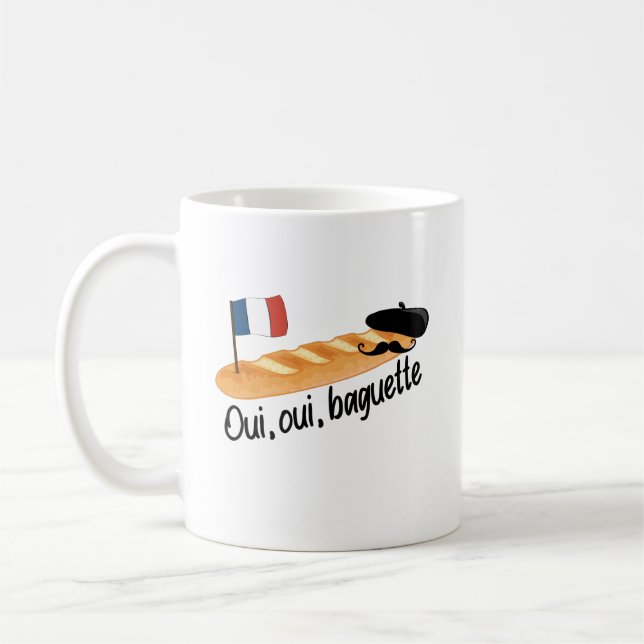 Mug Oui Oui Baguette - Drôle de la cuisine française (Gauche)