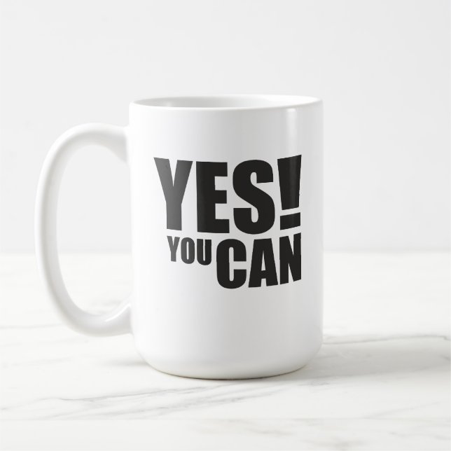 Mug OUI VOUS POUVEZ - Conception de devis motivationne (Gauche)