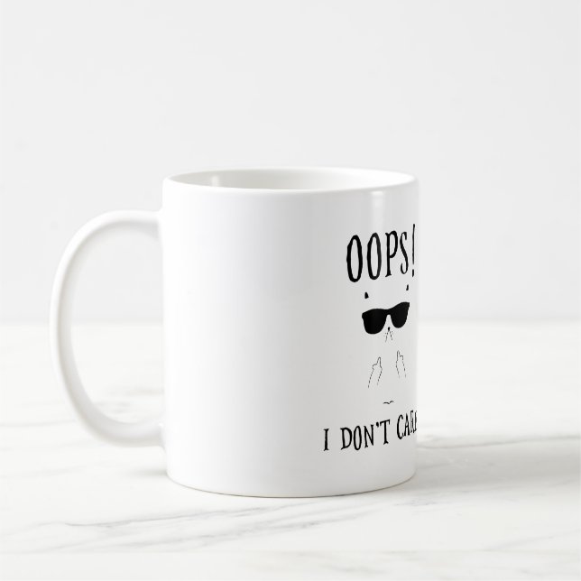 Mug Oups ! Je m'en fiche ! Funny Cat Cat Addiction au  (Gauche)