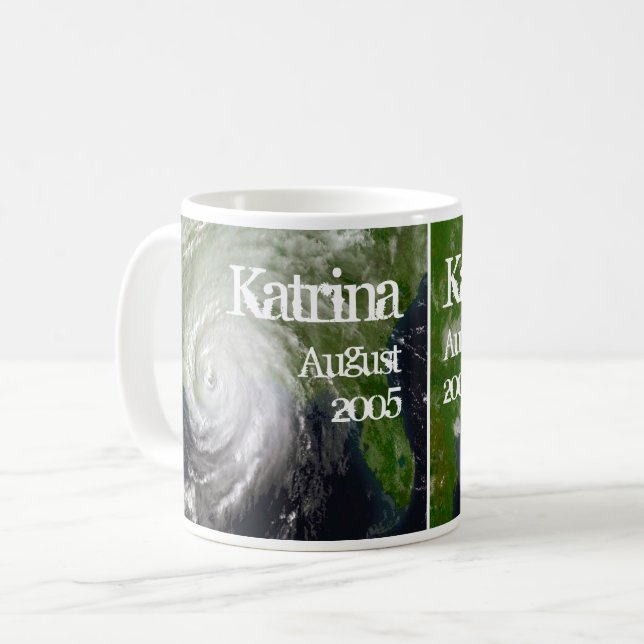 Mug Ouragan Katrina, image satellite (Devant gauche)
