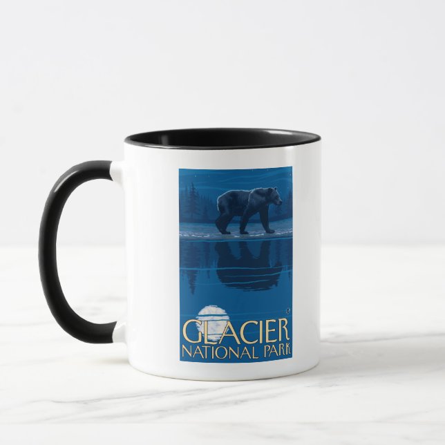 Mug Ours au clair de lune - Parc national des Glaciers (Gauche)