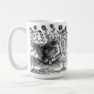 Mug Ours avec des tournesols