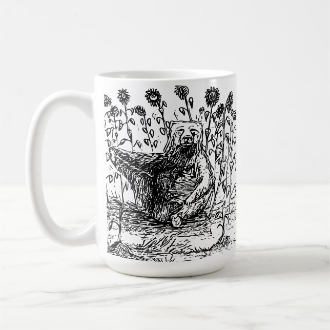 Mug Ours avec des tournesols (Gauche)