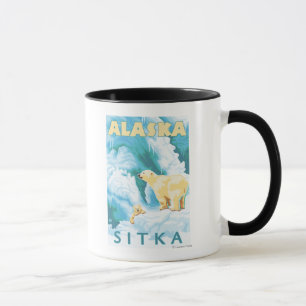Mug Ours blancs et CUB - Sitka, Alaska