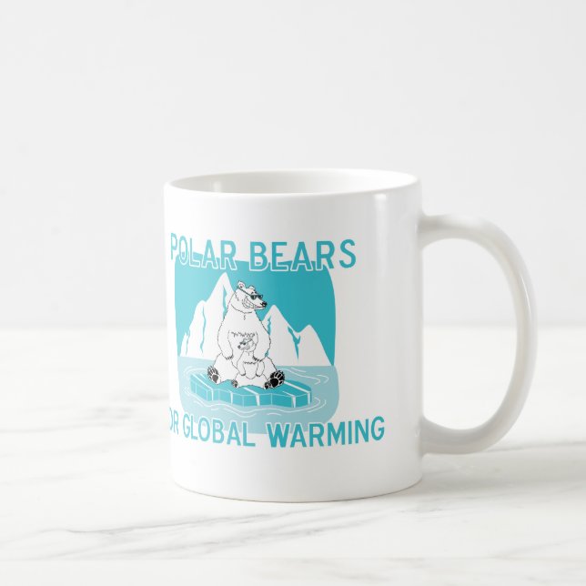 Mug Ours blancs pour le réchauffement climatique (Droite)