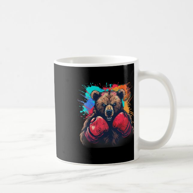 Mug Ours boxeur avec gants de boxe Kickboxing Boxe drô (Droite)