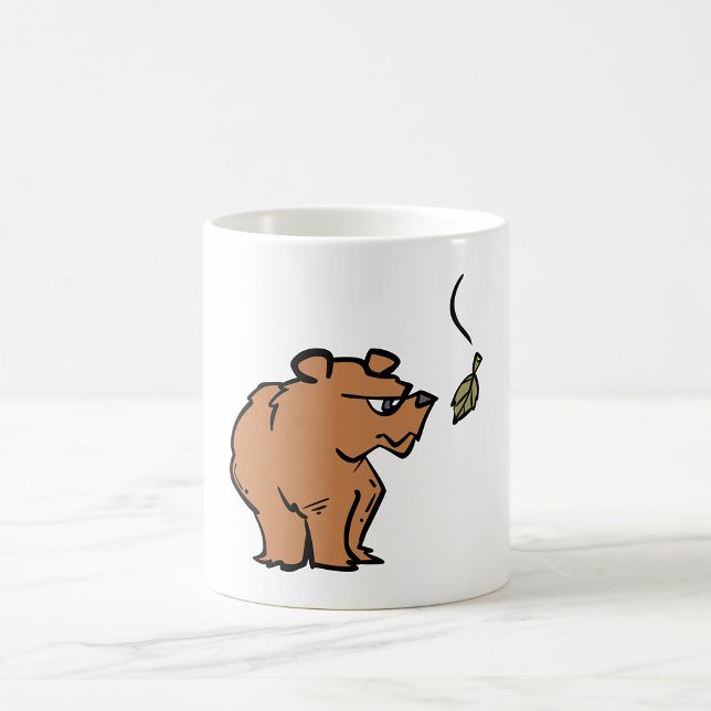 Mug Ours Brown avec chute de la feuille d'automne joli (Créateur téléchargé)