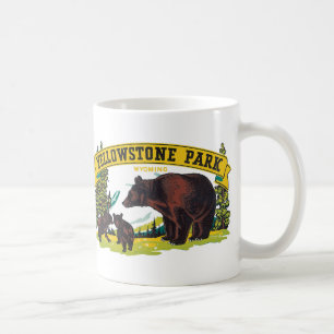 Mug Ours Brown vintages dans le parc national de Yello