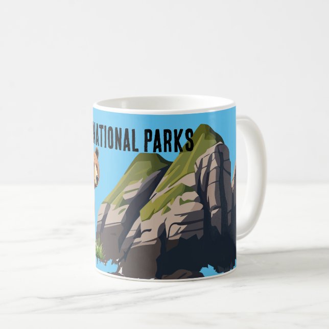 Mug Ours Brun Pin des Parcs Nationaux Américains (Devant droit)