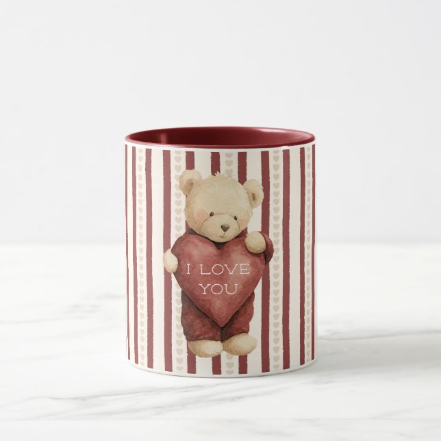 Mug Ours d'amour à coeur rouge (Centre)