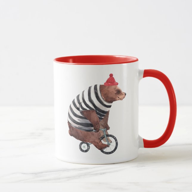 Mug Ours d'amusement de bicyclette (Droite)