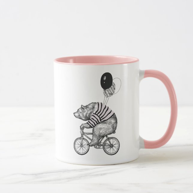 Mug Ours de bicyclette de ballon (Droite)