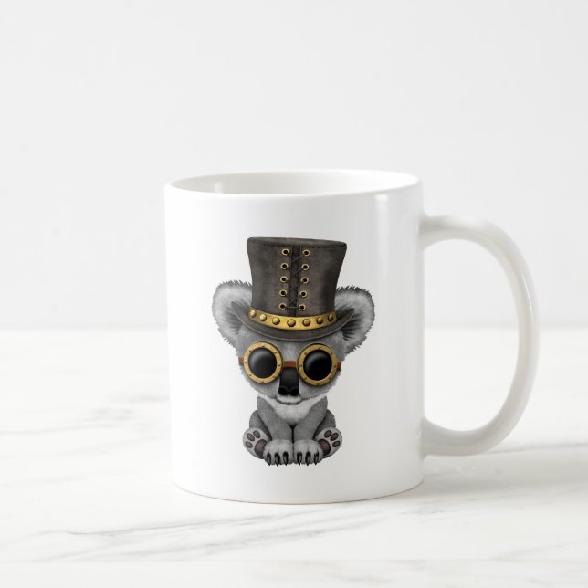 Mug Ours de koala mignon de bébé de Steampunk (Droite)