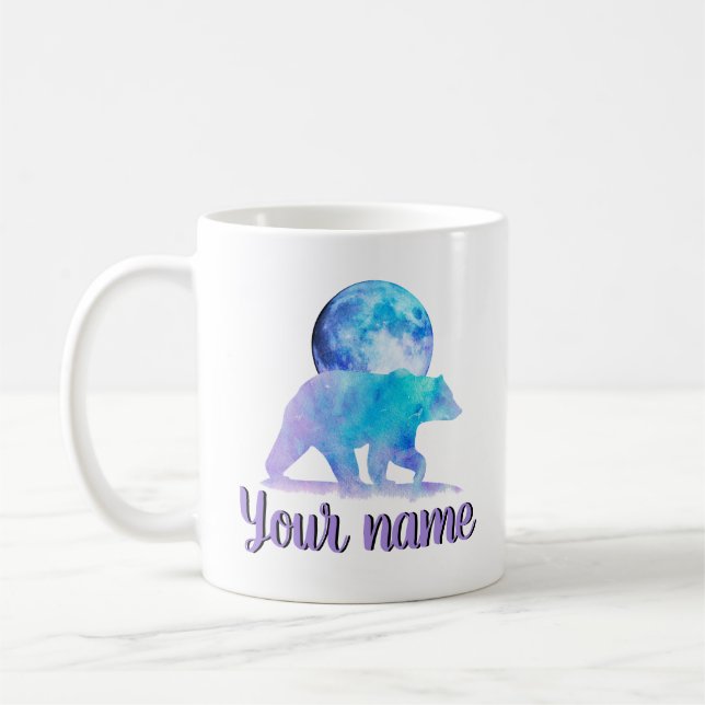 Mug Ours de lune polaire.Personnalisé ton nom (Gauche)