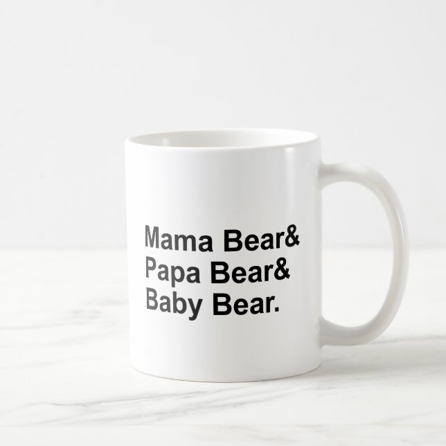 Mug Ours de maman, ours de papa, ours de bébé | Boucle (Droite)