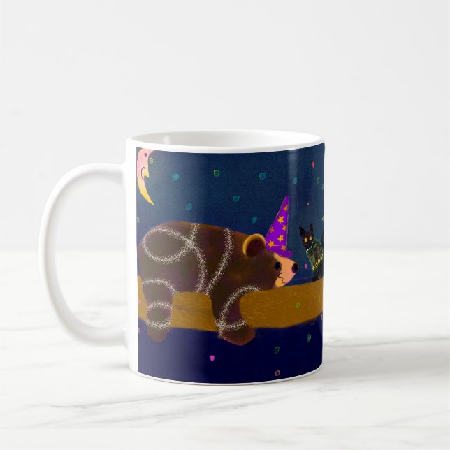 Mug Ours d'Halloween et Musique de chat noir (Gauche)