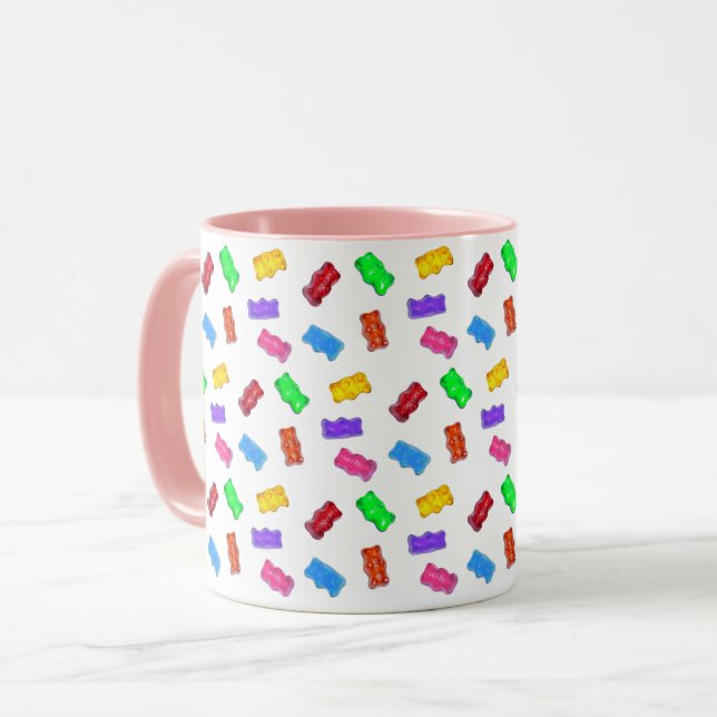 Mug Ours doux multicolores sur blanc (Devant gauche)