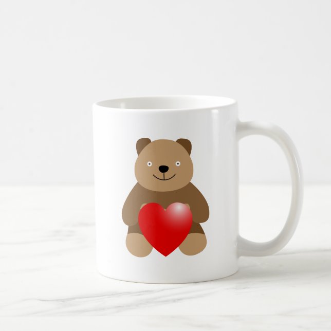 Mug Ours drôle au coeur (Droite)
