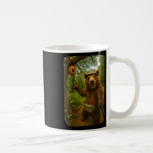 Mug Ours drôle de femmes selfie près de la ruche rando (Droite)